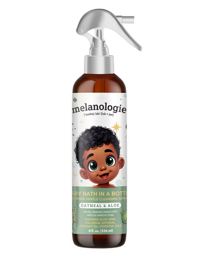 Baby Bath in a Bottle No Rinse Gentle Cleansing Spray Oatmeal Aloe